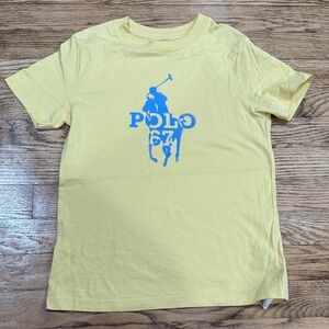 Polo by Ralph Lauren Kids Tee in Yellow with Blue Logo